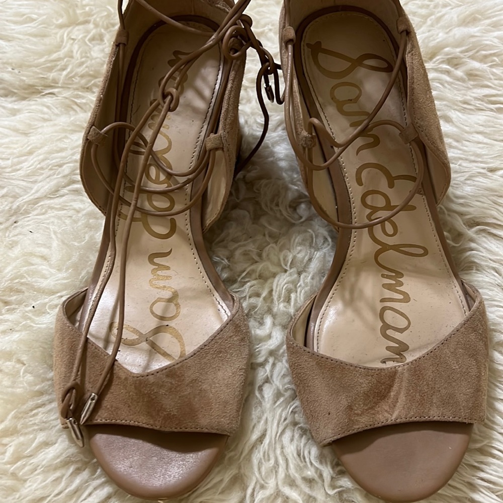 Sam Edelman Serene Lace Up Suede Sandal